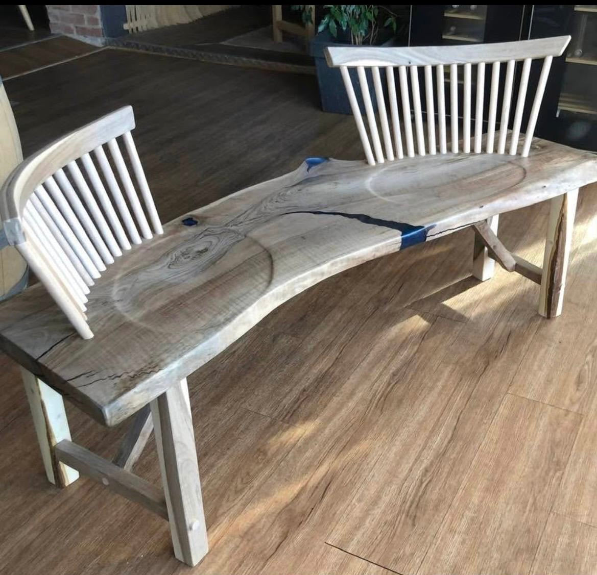 Banc deux places avec dossier – Élégance et confort